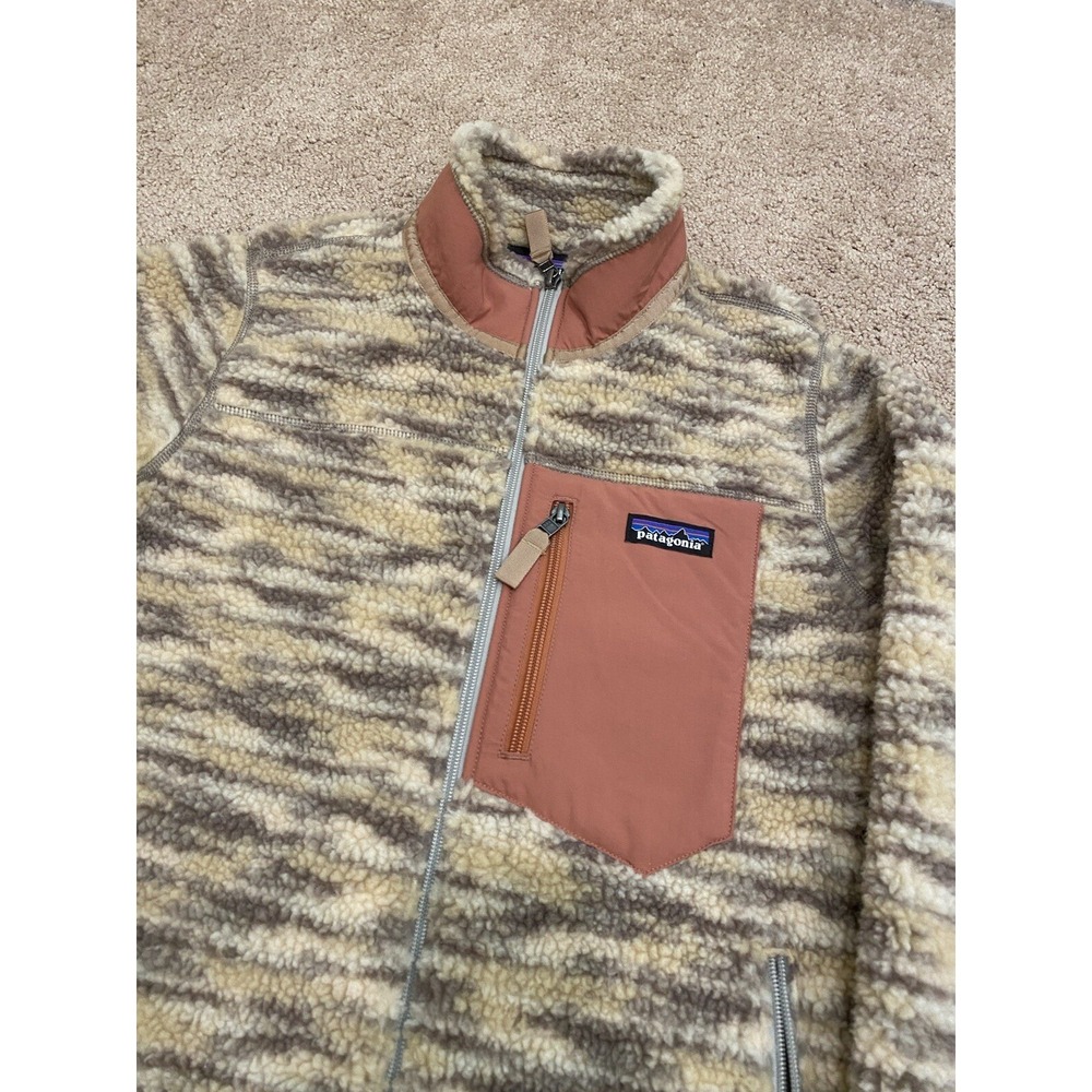 Patagonia Women's Retro-X Deep Pile Jacket Space Dye Oatmeal Size Medium - Picture 2 of 8